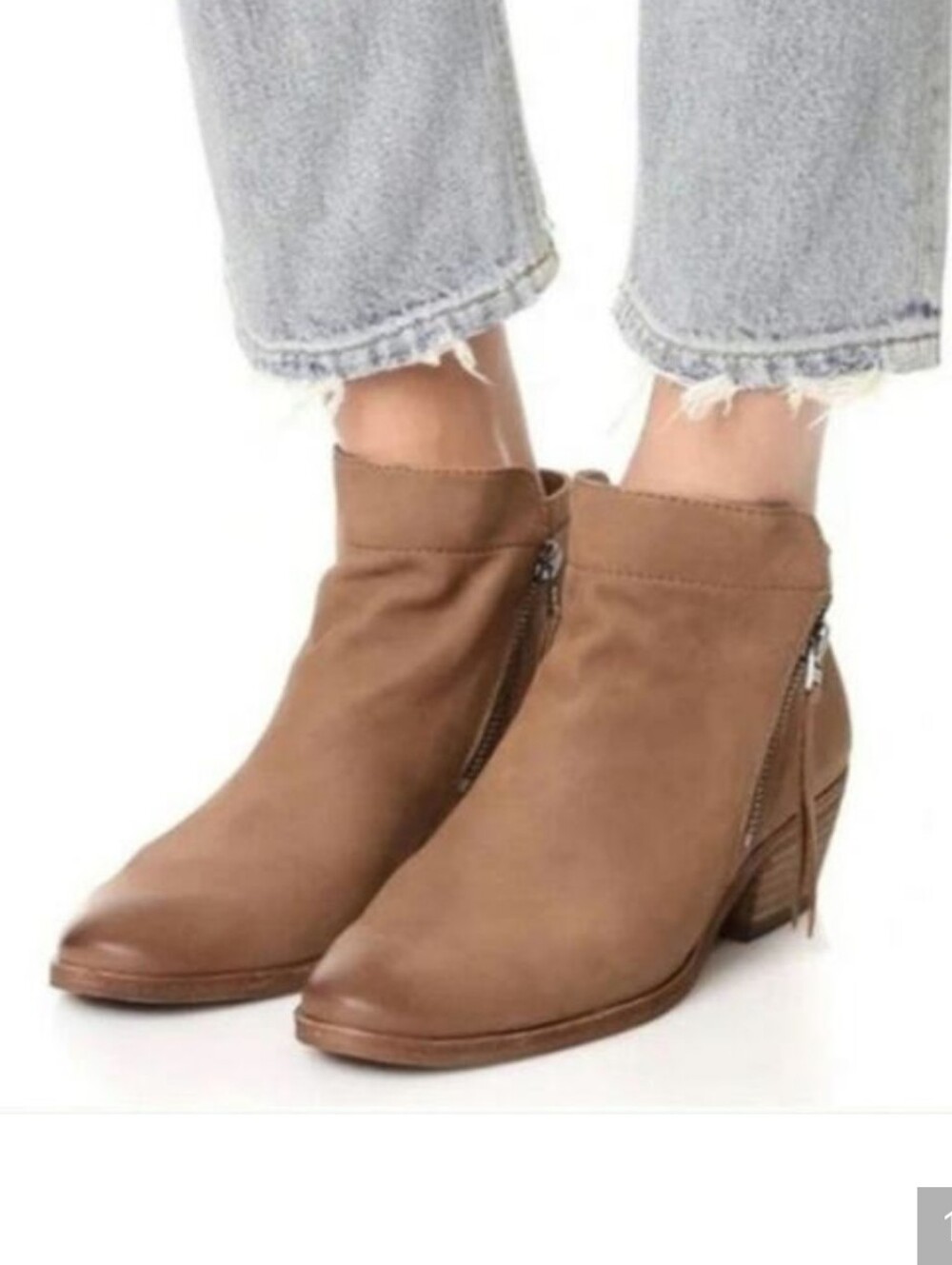 Sam Edelman Packer Leather Side-Zip Ankle Booties Size 9